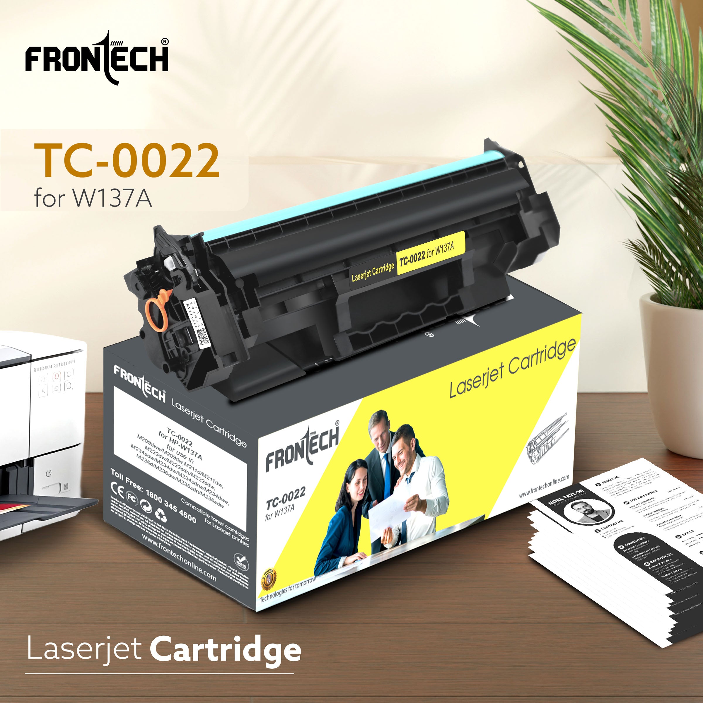 Frontech W137A Toner Cartridge | Compatible with HP LaserJet M209-M236 Series (TC-0022) Frontech W137A Toner Cartridge | Compatible with HP LaserJet M209-M236 Series (TC-0022)